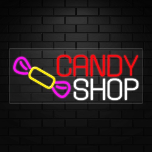 Insegna neon candy - candy, per