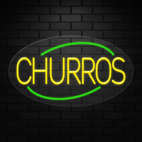 Insegna neon churros per - insegna, al